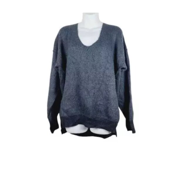 Free People Sweaters - Free People Women's Black Round Neck Oversized Pullover Sweater Size XS